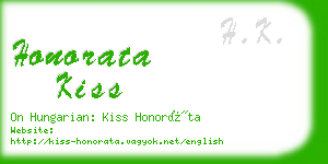 honorata kiss business card